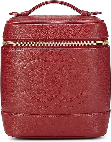 Chanel, Pre-Loved Red Caviar Timeless Vanity, Red