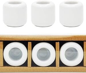 5 pcs Ceramic Chime Candle Holder Set, Great for Casting Chimes, Rituals, Spells, Vigil, Witchcraft, Wiccan Supplies & More (White)