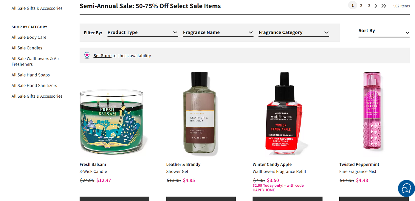 Bath and Body Semi Annual Sale