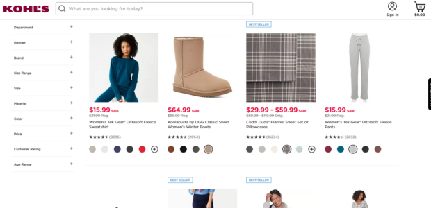 Kohl's closeout deal, closeout