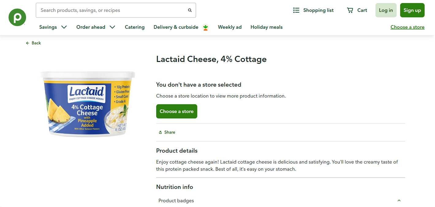 Lactaid Cottage Cheese