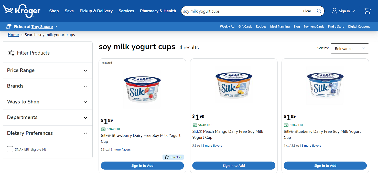 Soy Milk Yogurt Cups on Sale for $0.99 at Kroger