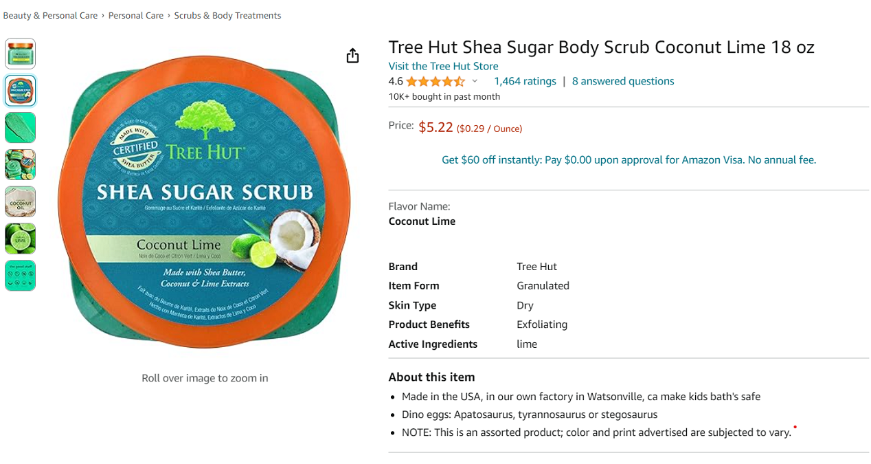 Amazon Deals 2023: Get Up to 48% Off on Tree Hut Shea Sugar Scrub 