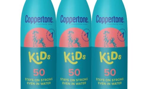 Coppertone Kids Sunscreen Spray, SPF 50, 5.5 Oz, Pack of 3, Coppertone Sunscreen Spray