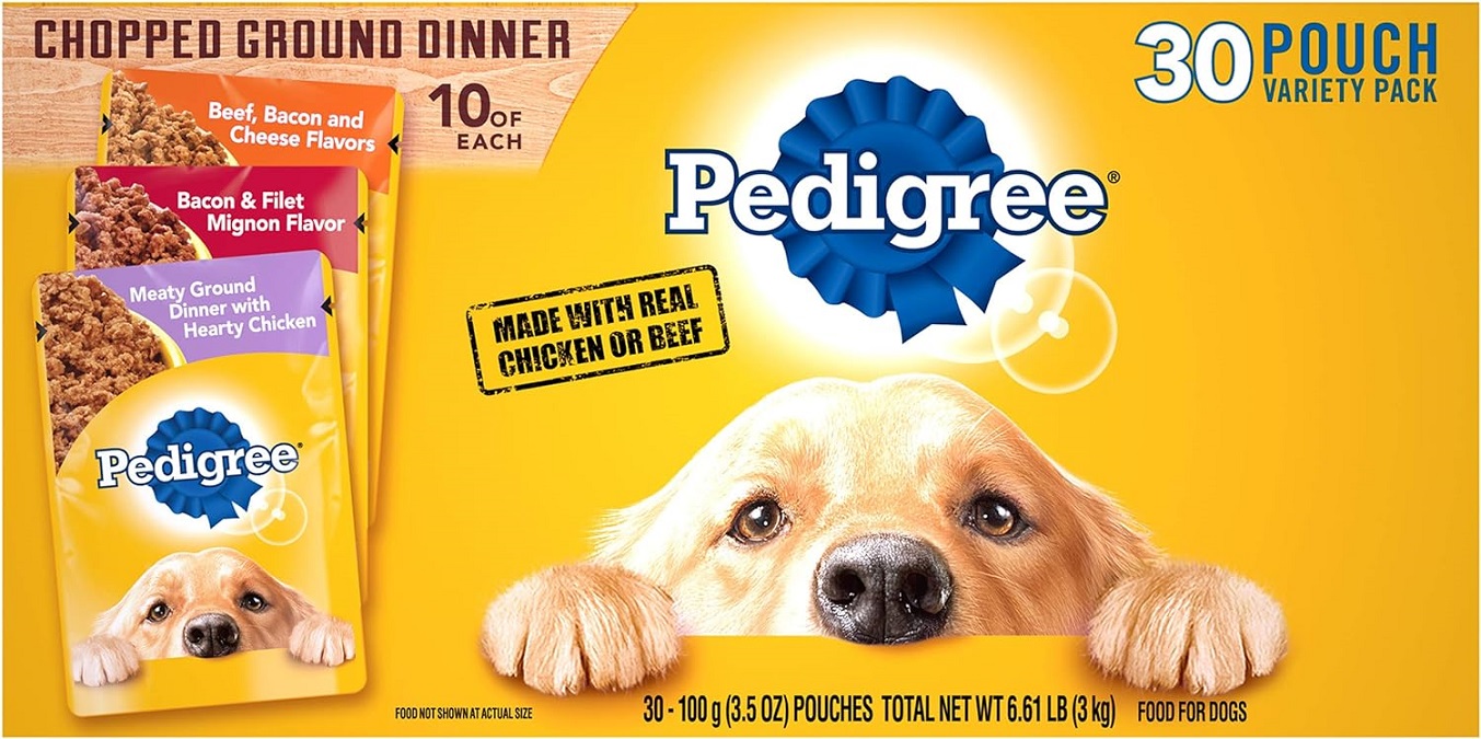 Pedigree Wet Dog Food Variety 30-Pack, $18.92 on Amazon