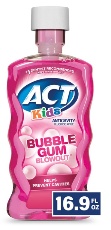 ACT Kids Anticavity Fluoride Rinse, Bubblegum Blowout