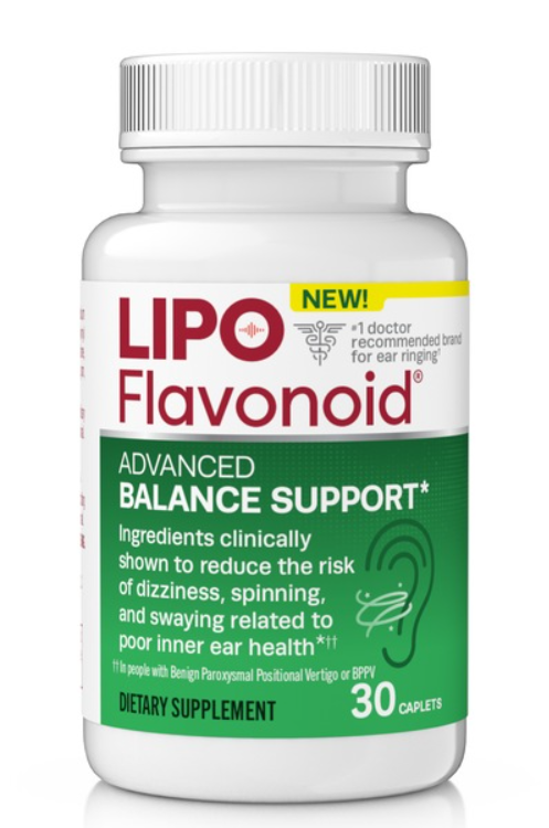 Lipo-Flavonoid Advanced Balance Support Caplets for Vertigo Symptoms