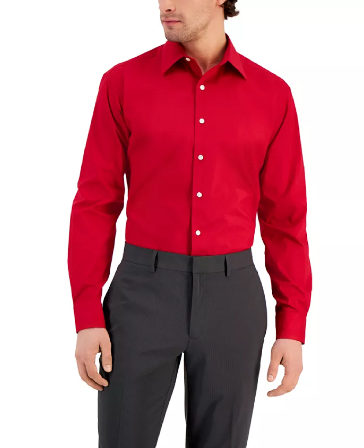 Men's Regular Fit Solid Dress Shirt, Created for Macy's, valentine's day 2024