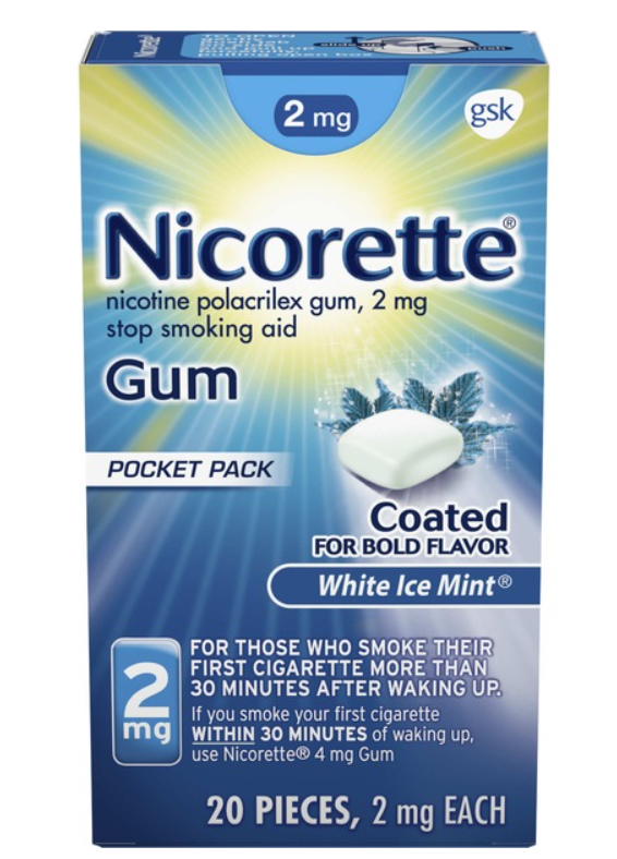 Nicorette Nicotine Gum, Nicorette or NicoDerm CQ coupon 