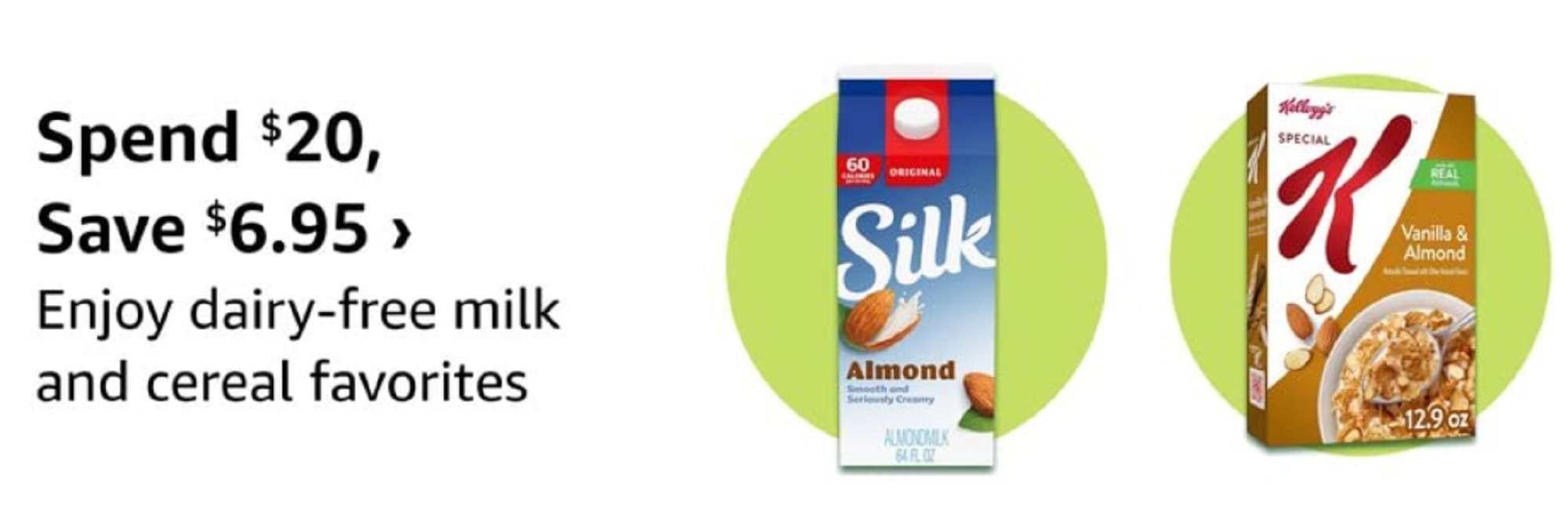 Amazon Amazon Fresh Deal: Save $6.95 Select Kellogg and Silk Items