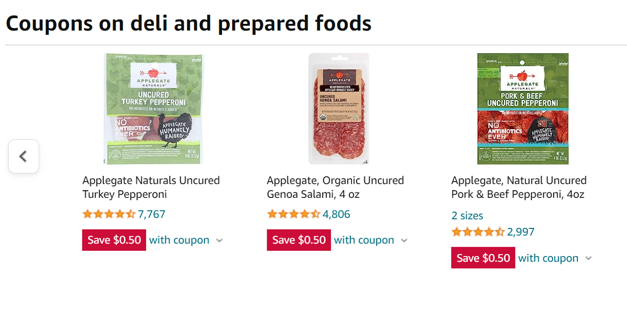 Amazon Fresh Promo Code Save 0.50 on Deli and Prepared Foods Keep