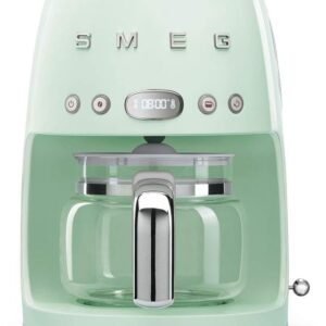 Smeg 50's Retro Style Aesthetic Drip Filter Coffee Machine, 10 cups, Pastel Green