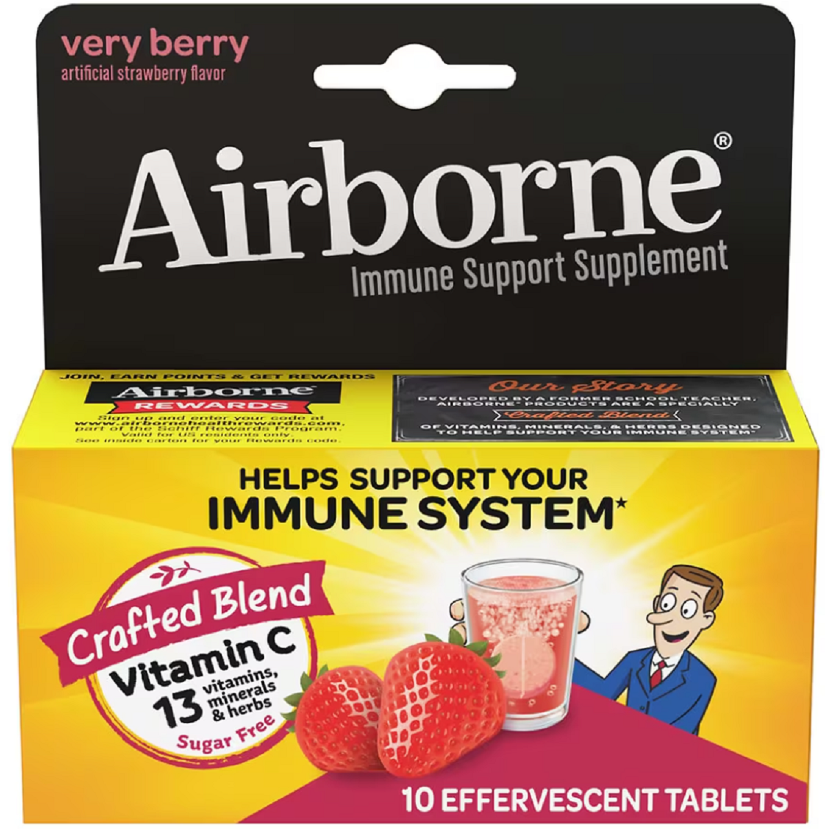 AirBorne Immune Support Supplement, Effervescent Tablets Verry Berry, Airborne Product Coupon