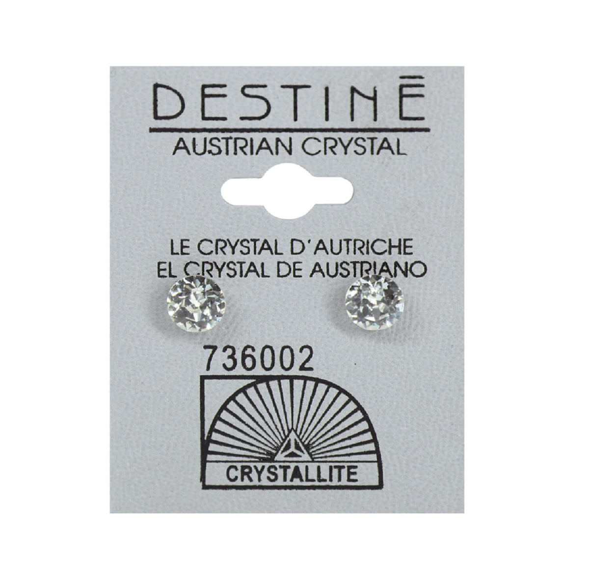 Crystallite Destine Clear Diamond Cut Earrings, buy 1 get 1 free