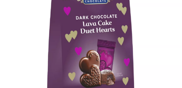 Ghirardelli Valentine's Dark Chocolate Lava Cake Duet Hearts Bag , Valentine's Day Gifting Candy