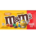 M&M's Milk Chocolate Candy Peanut, Share Size (Packaging May Vary, Mars King or Share Size Candy