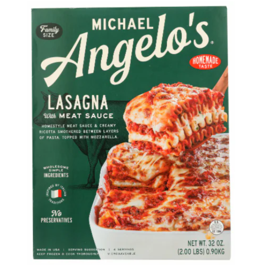 Michael Angelo's® Lasagna with Meat Sauce Frozen Meal