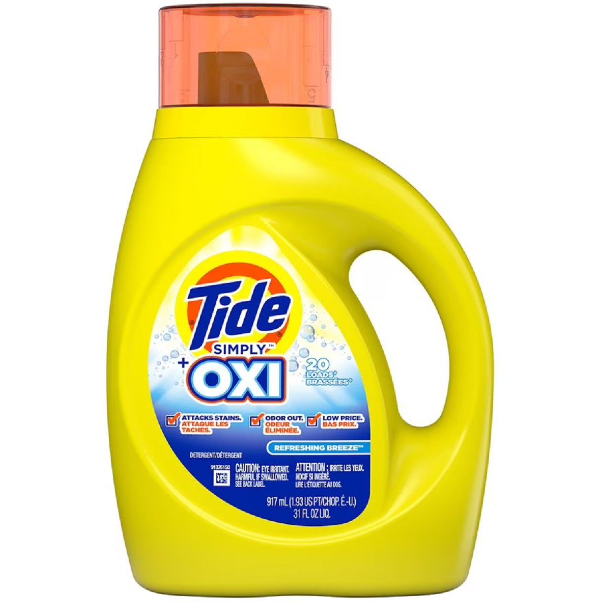 Tide Simply +Oxi Liquid Laundry Detergent, Refreshing Breeze, Tide Simply Laundry Detergent Printable Coupon