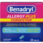 Allergy Plus Congestion Ultratabs24.0ea, Benadryl