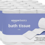 Amazon Basics 2-Ply Toilet Paper, 30 Rolls (5 Packs of 6), Equivalent to 129 regular rolls, Spring cleaning