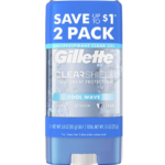 Clear + Dri Tech Antiperspirant Deodorant Clear Gel Cool Wave, Twin Pack, Gillette Series Deodorant