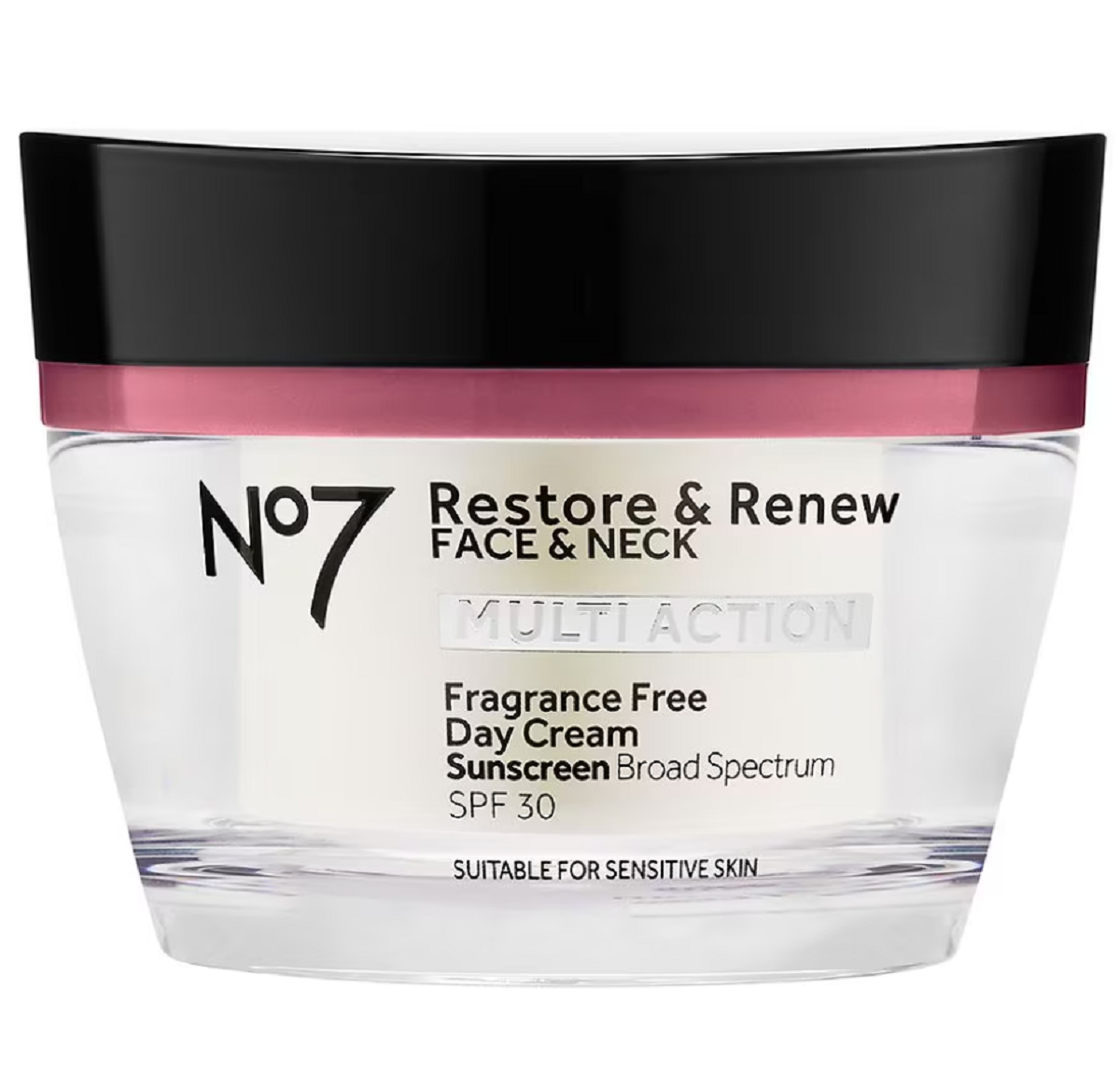 No7 Restore & Renew Face & Neck Mulit Action Fragrance Free Day Cream SPF 30 Fragrance Free, No7 Printable Coupon