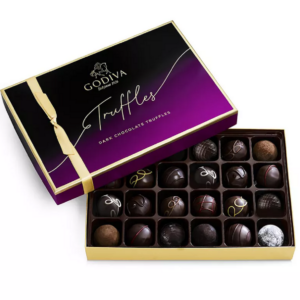 Godiva 24-Piece Dark Chocolate Truffles Gift Box, World Mother’s day
