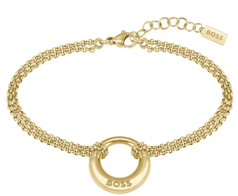 GOLD-TONE-BRACELET-WITH-BRANDED-HOOP, Mom’s Day