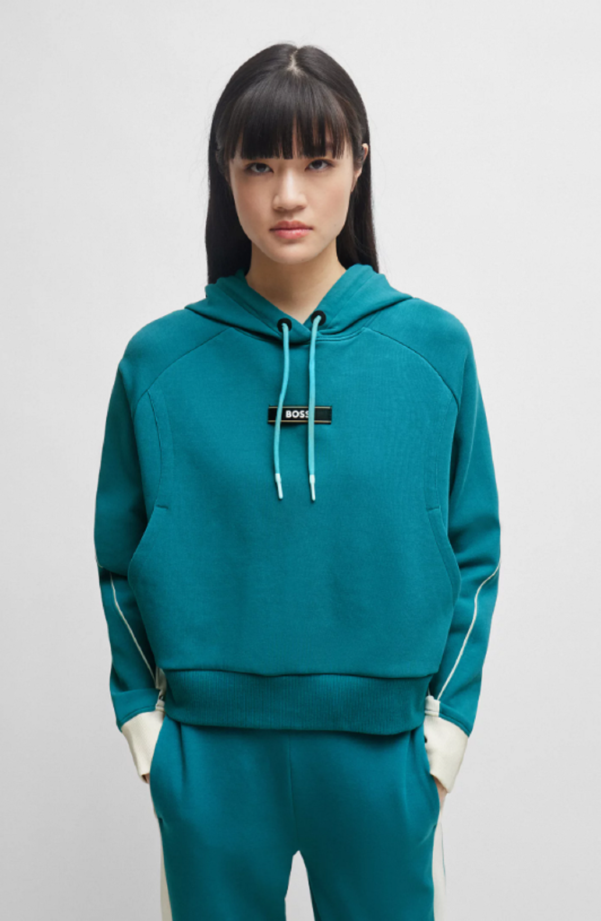RELAXED-FIT COTTON-BLEND HOODIE WITH CONTRAST DETAILS, Best Mum Ever