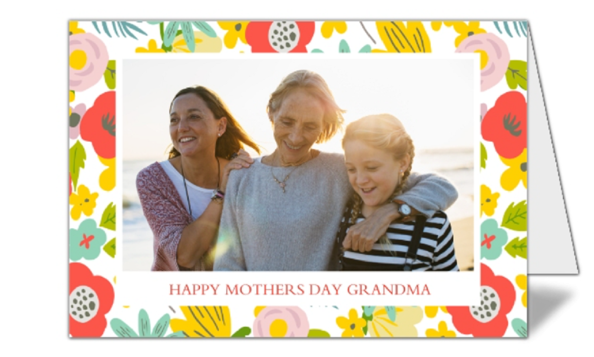 Spring-Floral-Grandma-folded-greeting-cards, Mother’s Day cards