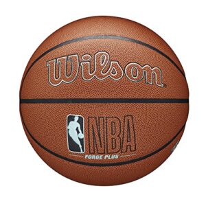 WILSON NBA Forge Plus Eco Indoor/Outdoor Basketball - Size 7-29.5", Brown